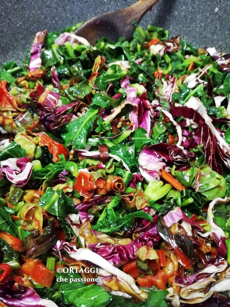 sauteed winter vegetables in skillet without pre-boiling