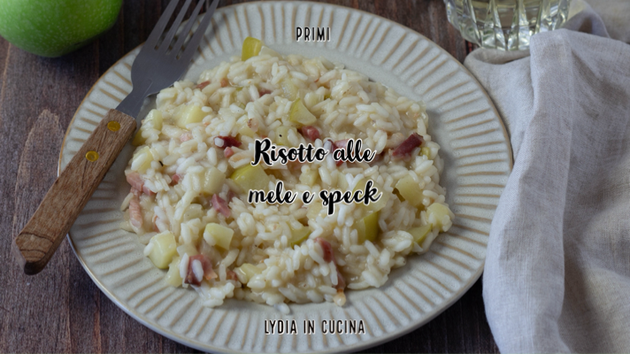 Risotto with Apples and Speck, Easy and Delicious