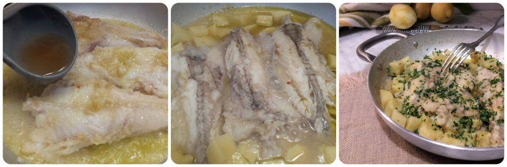 monkfish with potatoes and gremolata