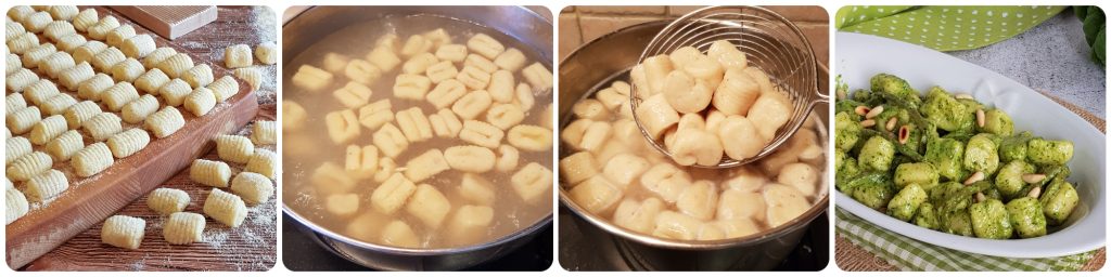 potato gnocchi with pesto