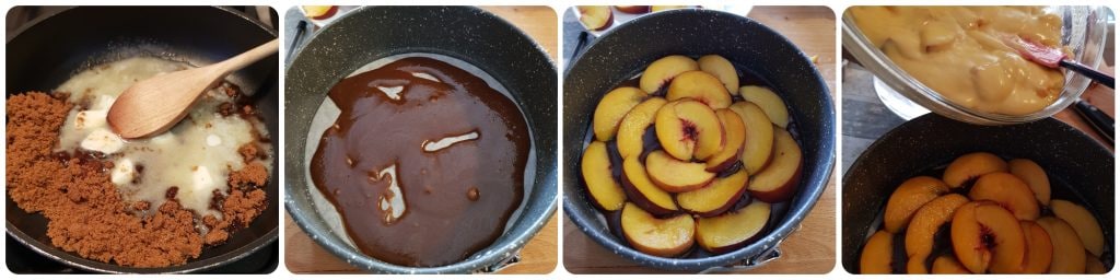 peach upside-down cake