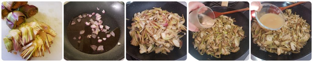 pasta with artichokes and shrimp