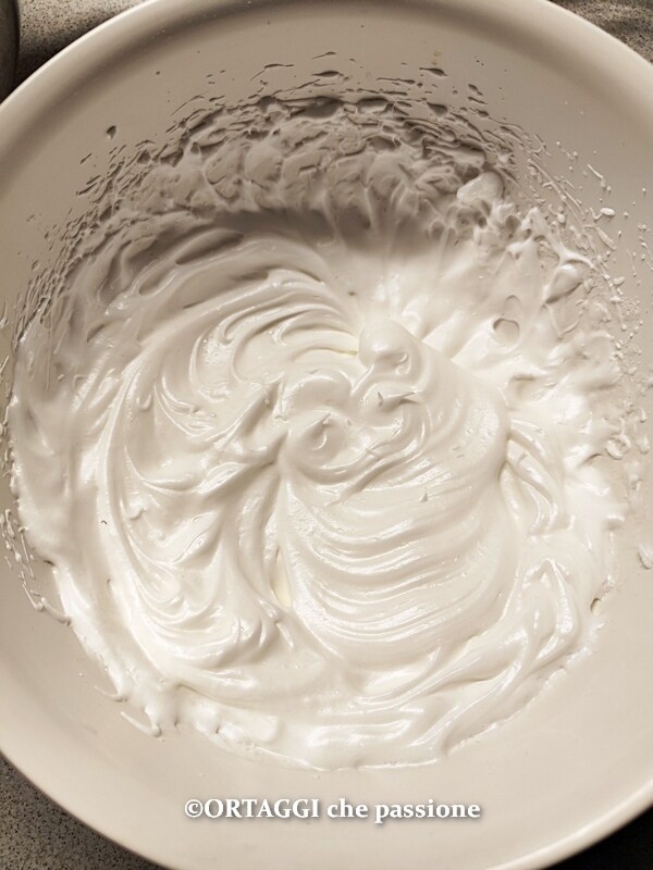 beaten egg whites and then sugar