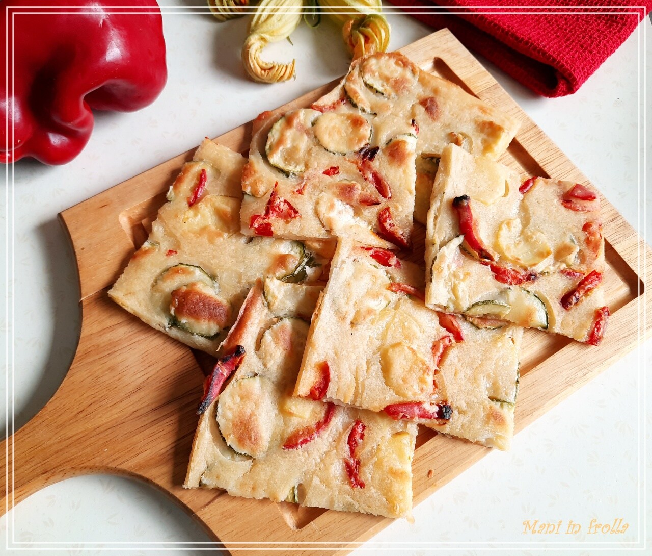Zucchini, Potatoes, and Peppers Flatbread