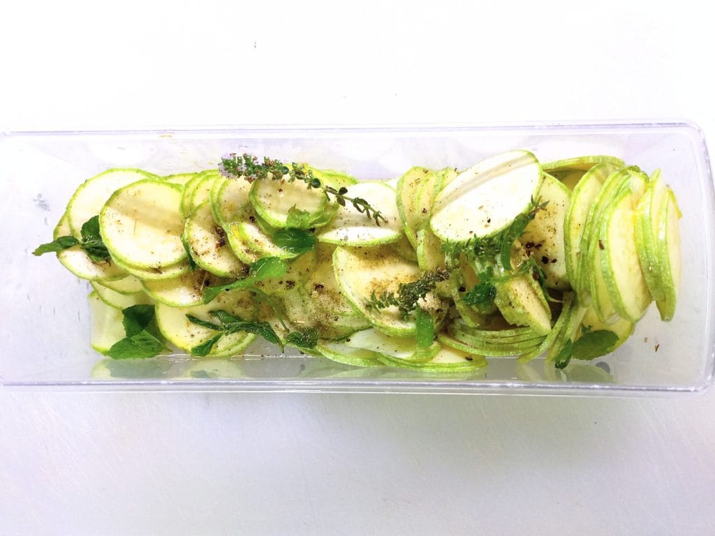 sliced zucchini