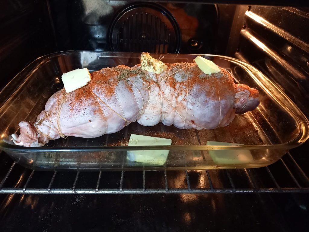 Stuffed and Baked Turkey Thigh