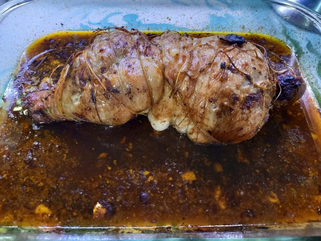 Stuffed and Baked Turkey Thigh