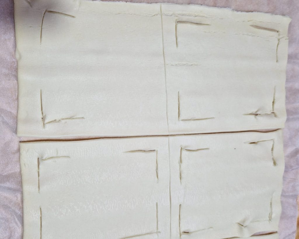 scored puff pastry