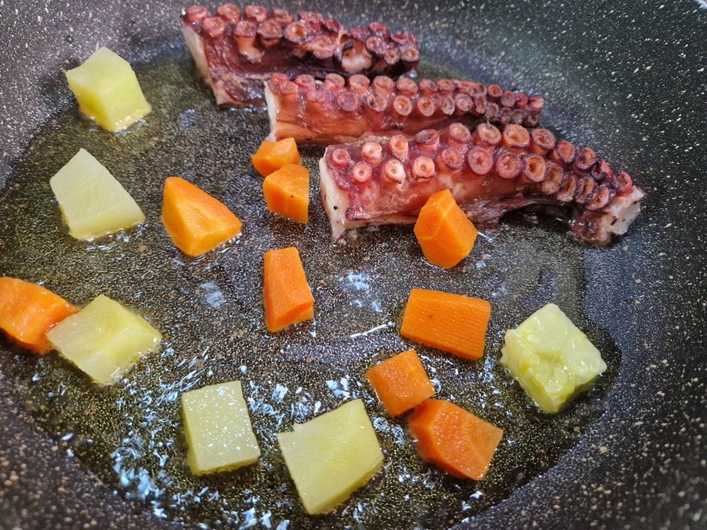 Toasted Octopus with Sweet and Sour Vegetables