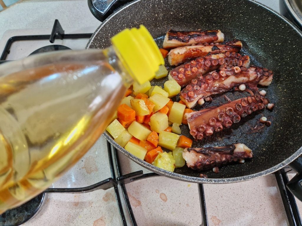 Toasted Octopus with Sweet and Sour Vegetables