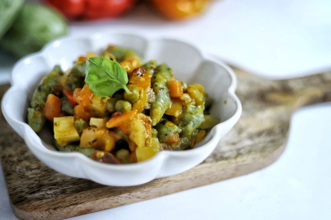 BOBBIO PINE NUTS WITH VEGETABLE RAGU
