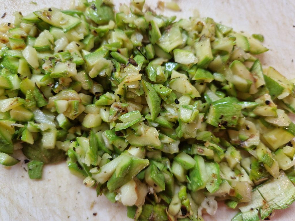 chopped grilled zucchini