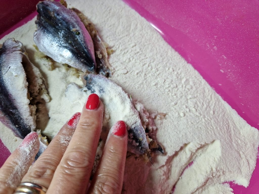 Sardines Beccafico Eolian Style with caramelized onions