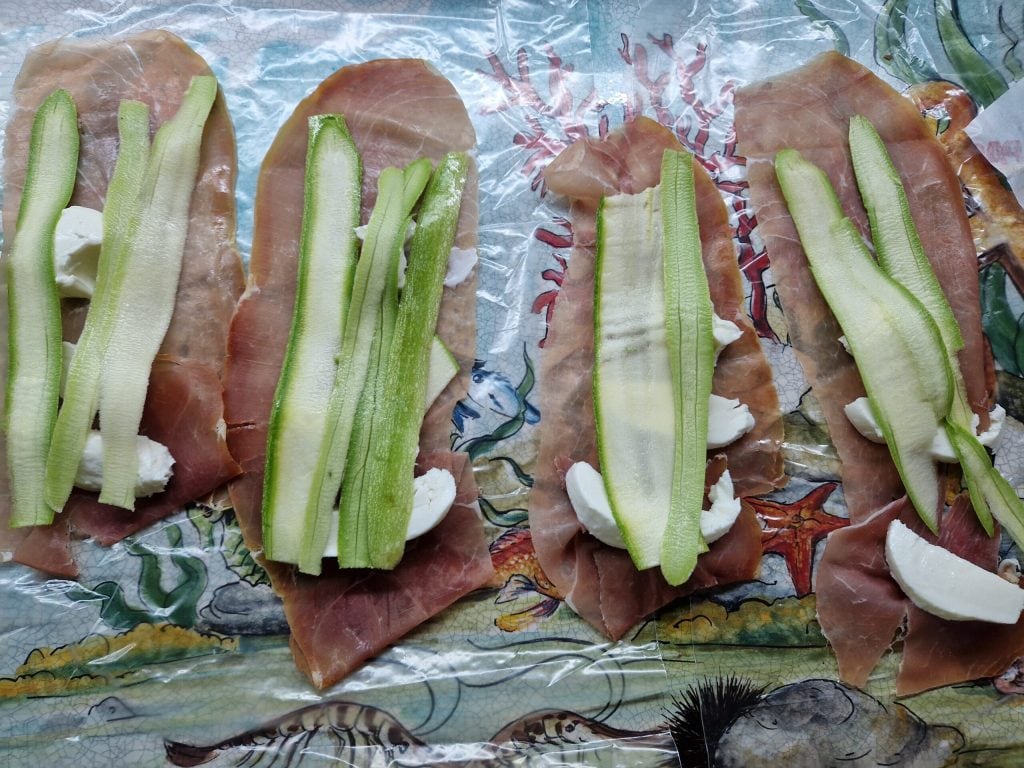 Prosciutto and Zucchini Rolls