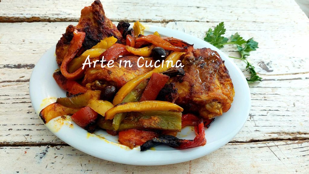 CHICKEN and PEPPERS with PAPRIKA in air fryer