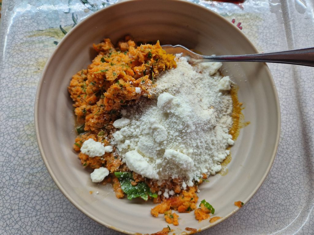 Carrot Fritters Finger Food with Sauces