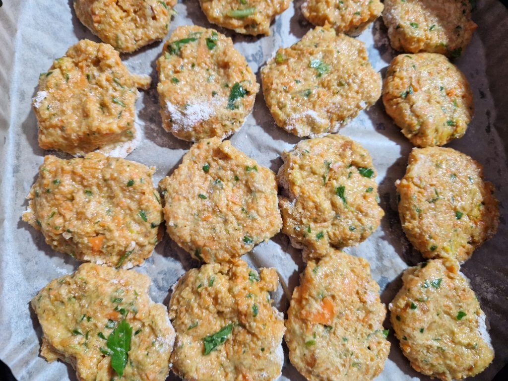 Carrot Fritters Finger Food with Sauces
