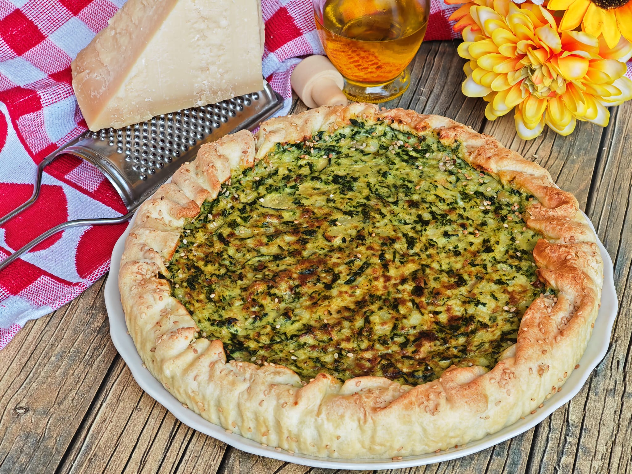 Savory Pie with Spinach and Potatoes