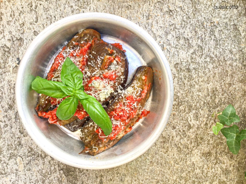 Eggplants in Skillet Parmesan Style