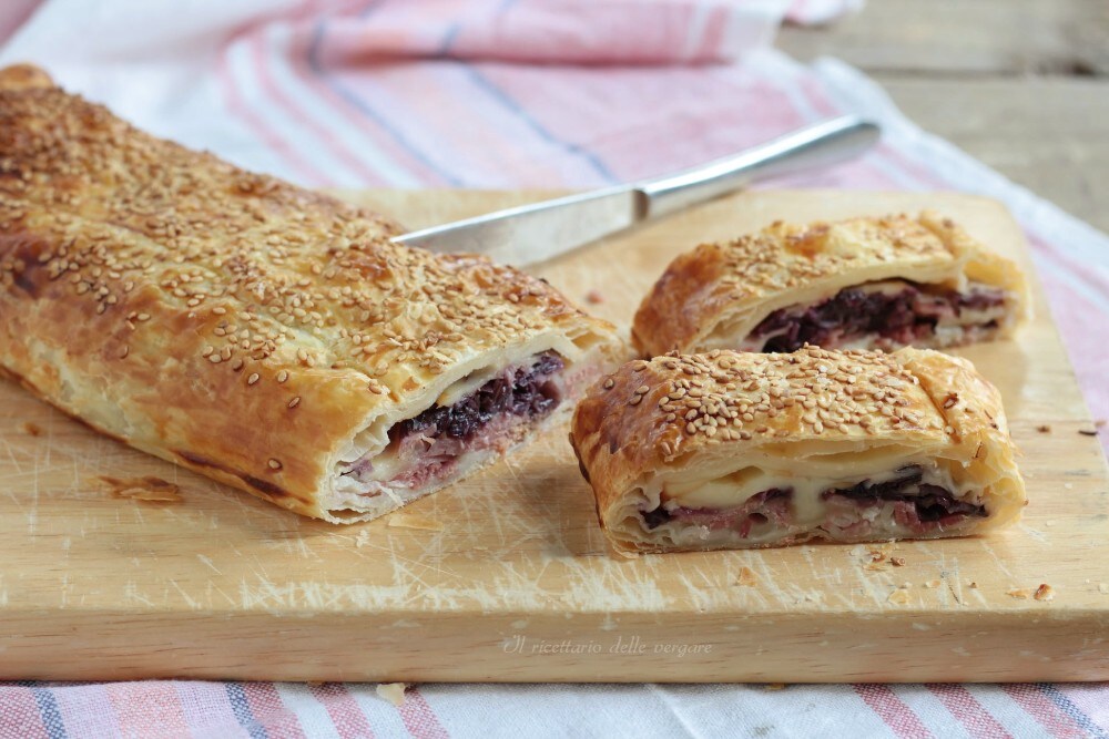Strudel with Radicchio, Speck, and Scamorza
