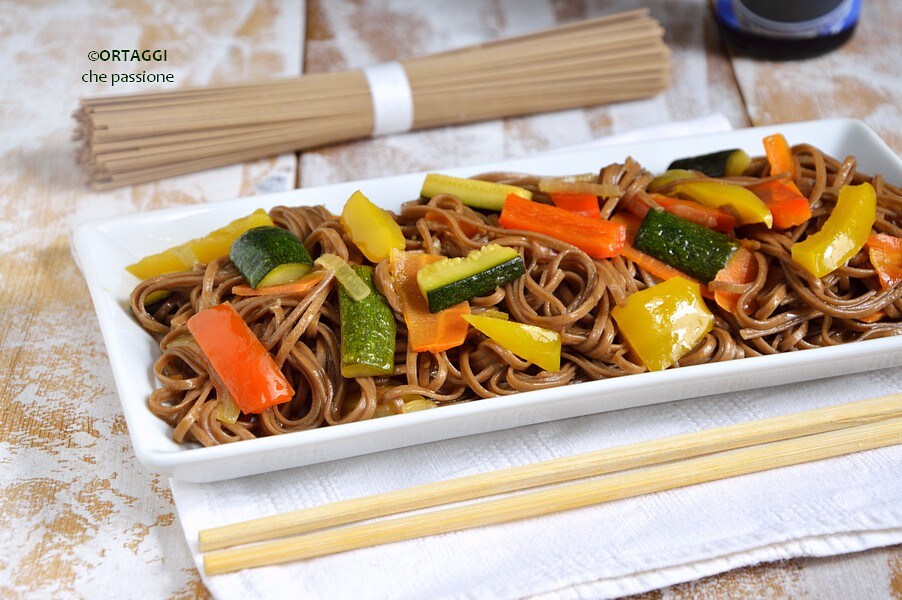 Soba Noodles with Vegetables, Easy Japanese Recipes