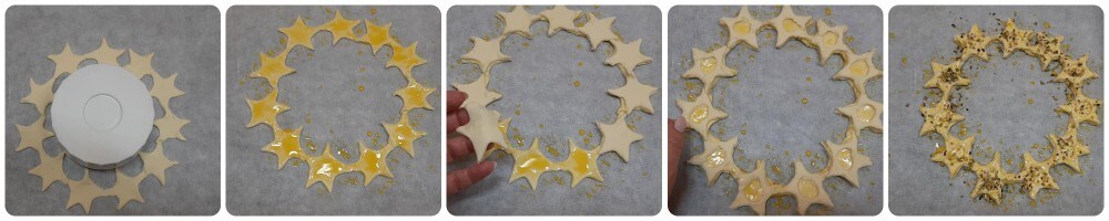 puff pastry stars christmas wreath appetizer recipe