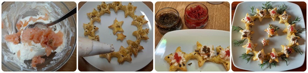 puff pastry stars christmas wreath appetizer recipe