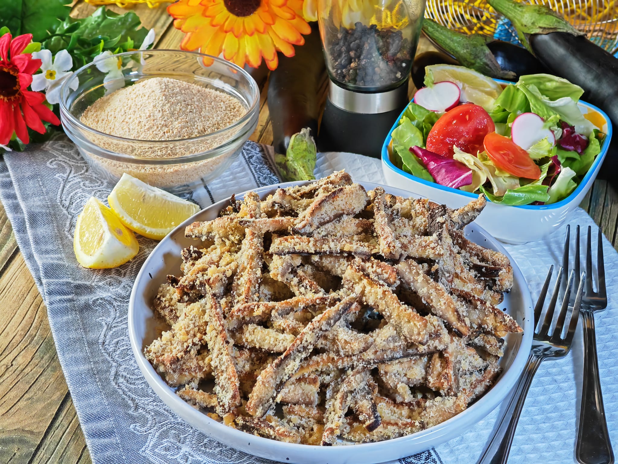 Oven-Baked Eggplant Sticks