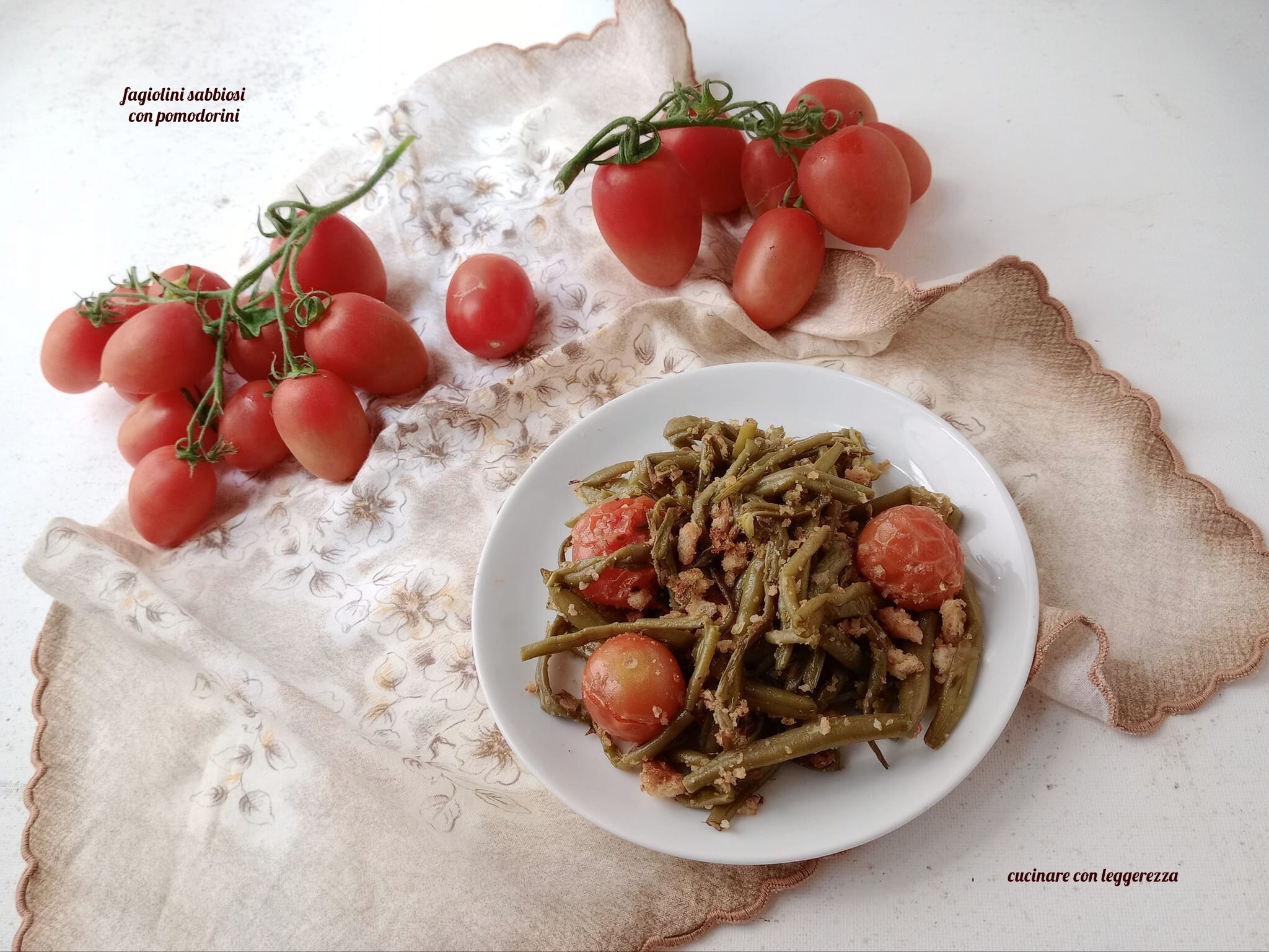 Sandy Green Beans with Cherry Tomatoes