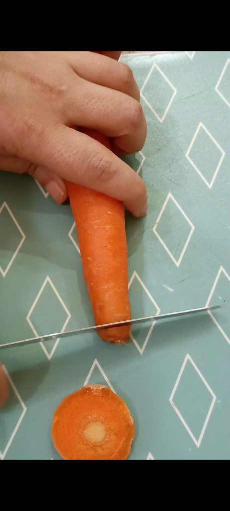 Peel the carrots