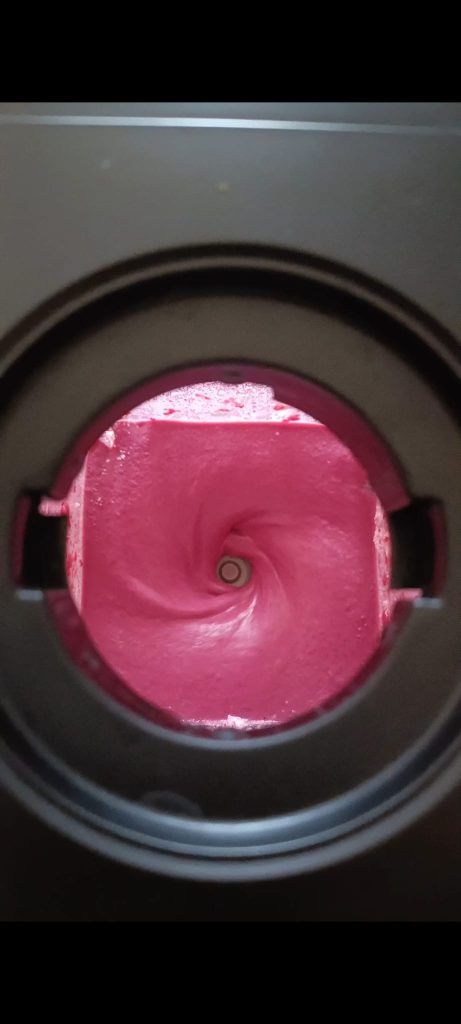 Blend until you get a pink sauce