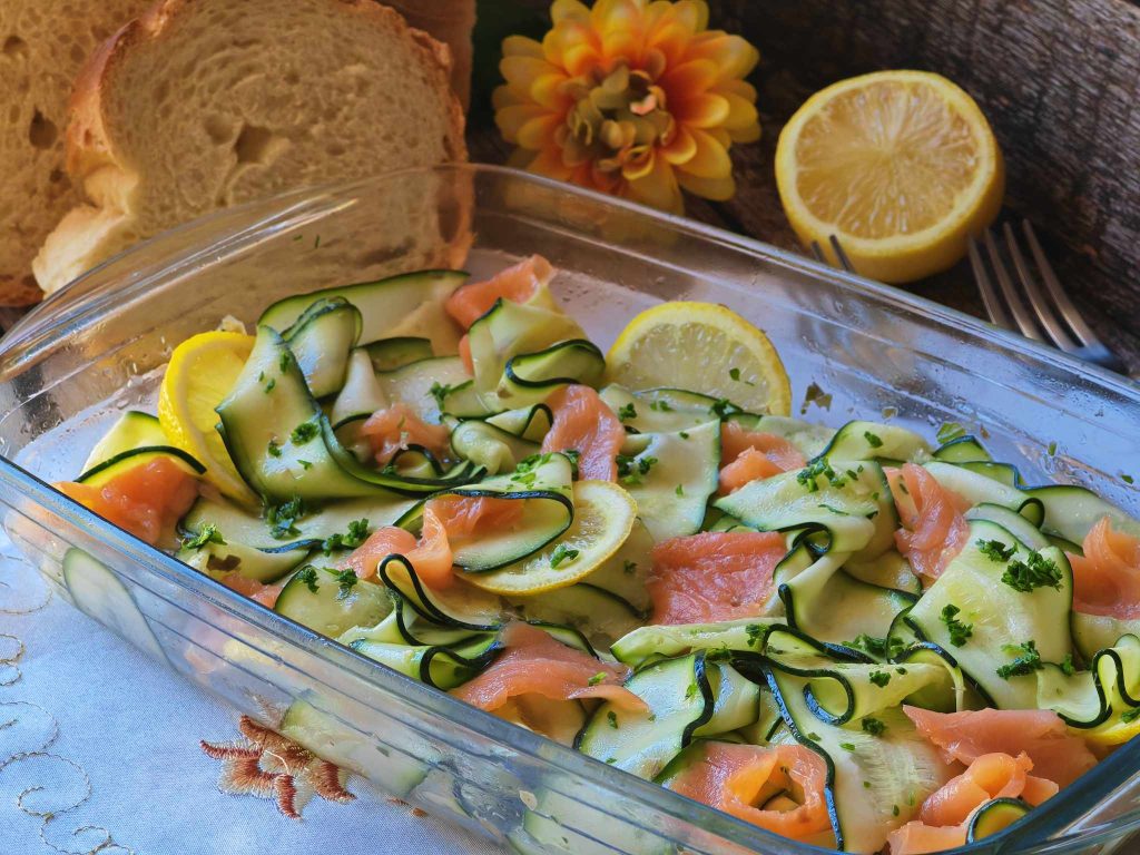Zucchini and Smoked Salmon Salad