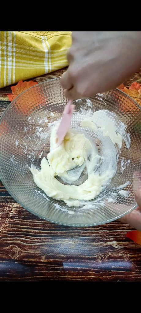 Mix until it becomes a cream