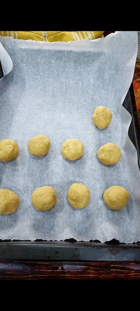 Form balls of dough