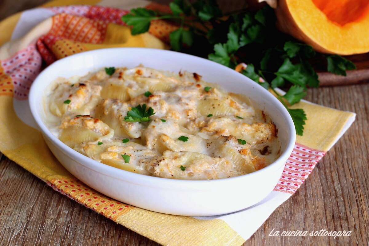 Stuffed Shells with Sausage and Pumpkin