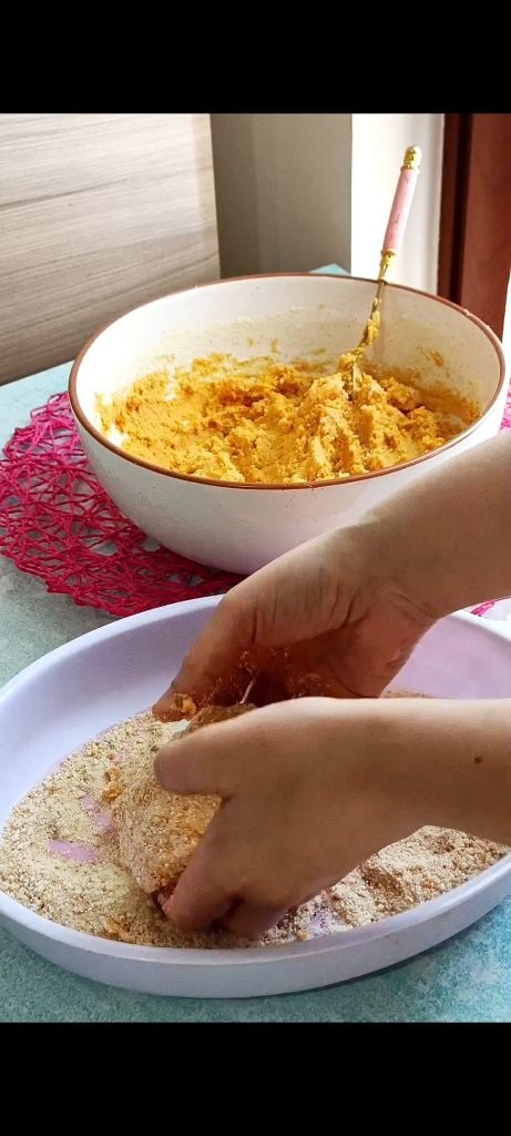 Coat them in breadcrumbs