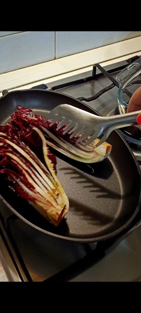 Cook the radicchio on the grill