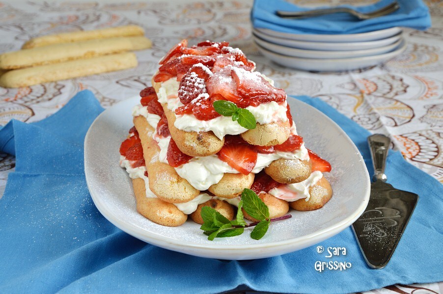Strawberry Tiramisu with Sardinian Ladyfingers VEGETABLES with passion by Sara