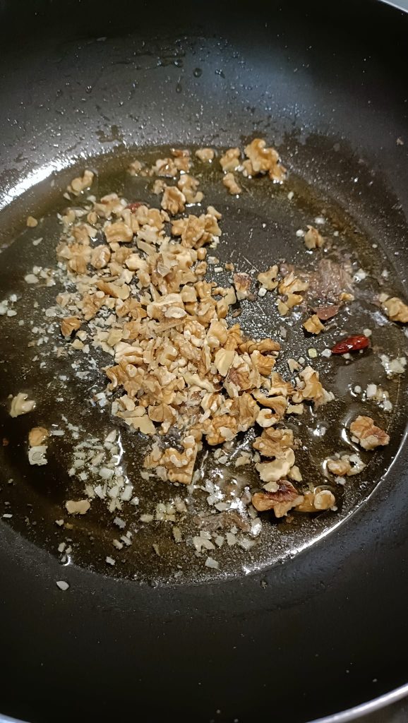 Adding walnuts