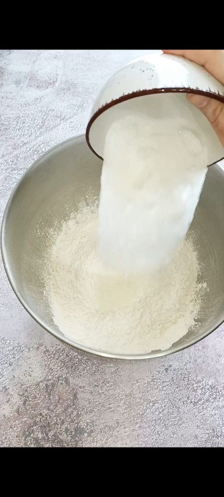 Flour, sugar and lemon zest