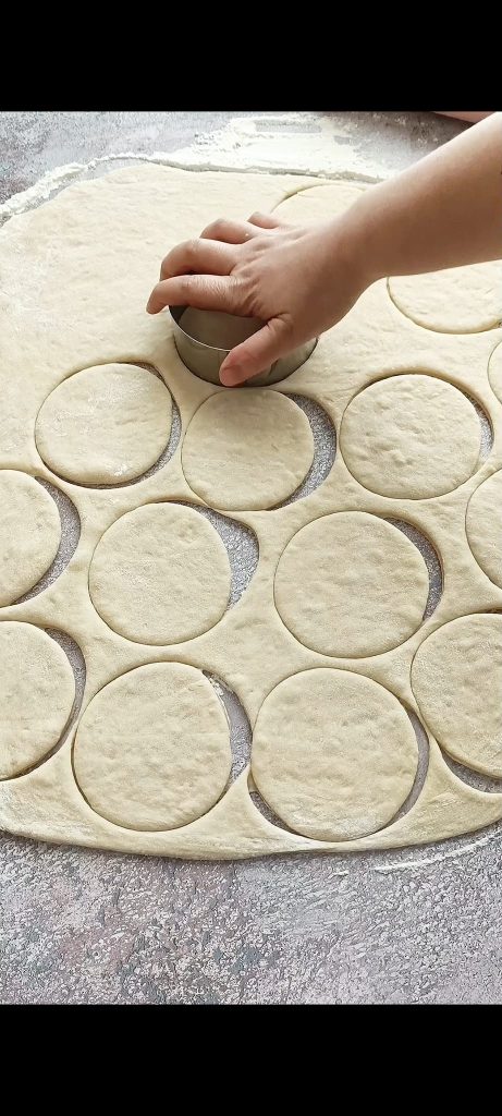 Forming the krapfen and letting them rise