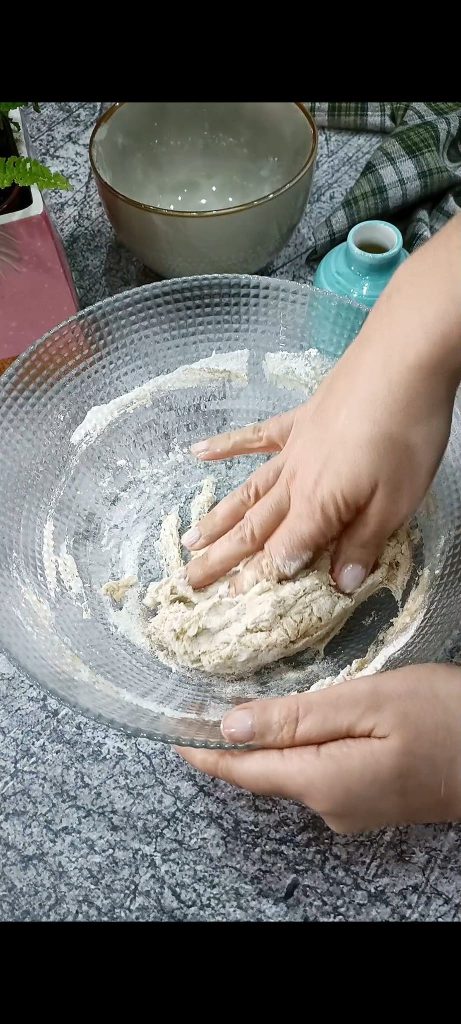 Then knead with your hands