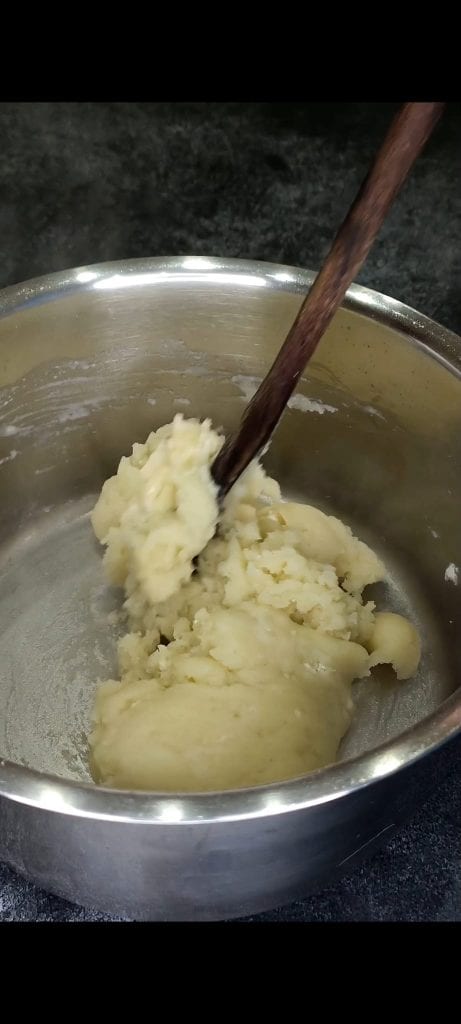 Add the flour off the heat and mix