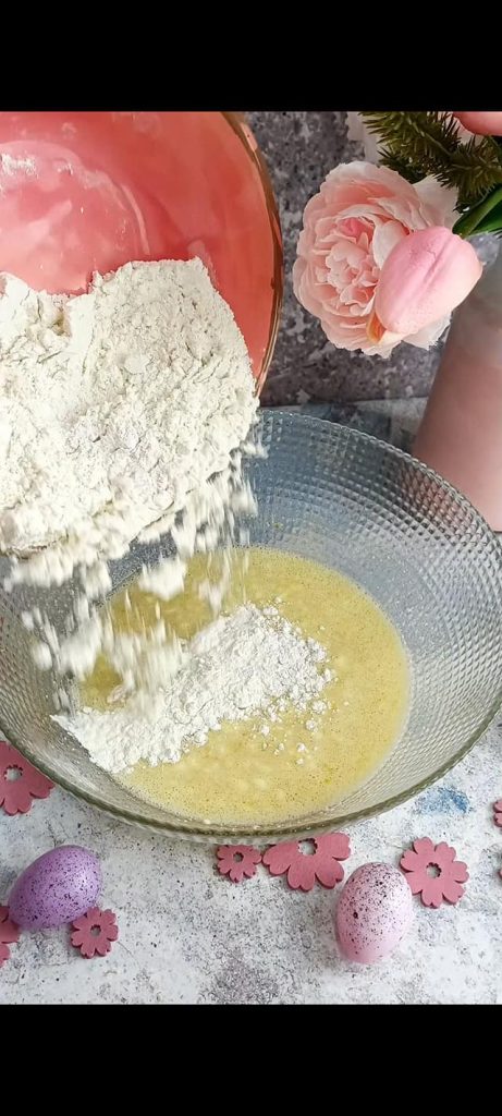 Add flour and baking powder