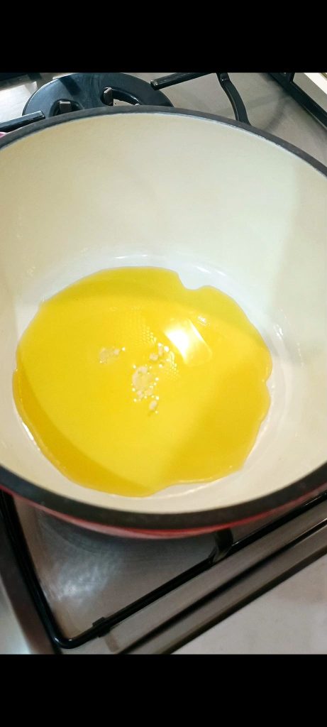 Oil and garlic