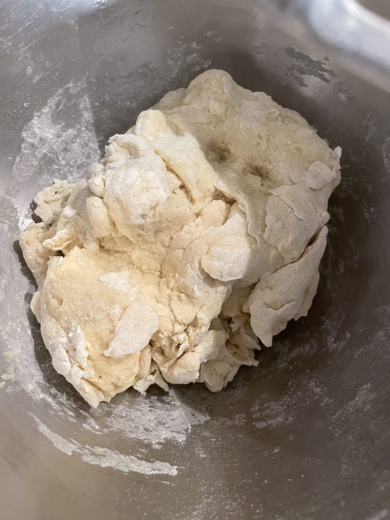 coarse dough for sweet cocoa focaccia