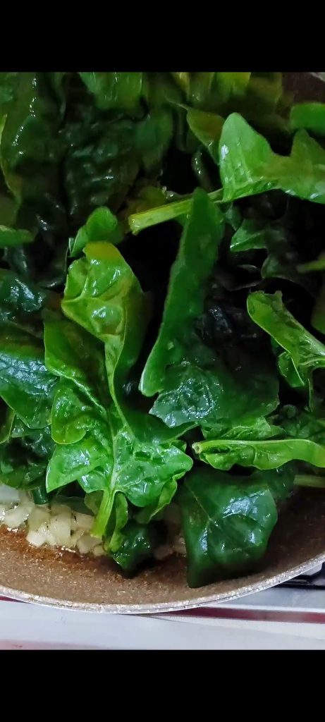 Spinach in a pan