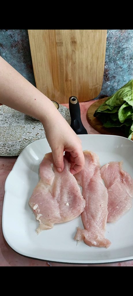 Chicken breast slices