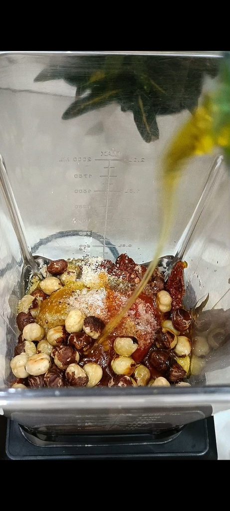 All ingredients in the blender