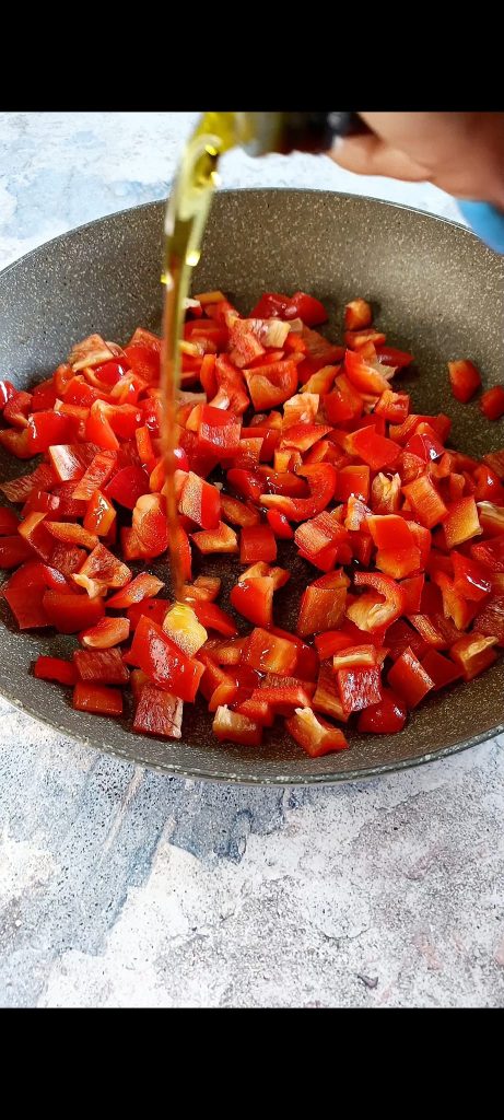 Diced bell peppers